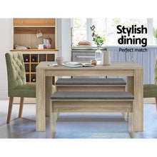 Load image into Gallery viewer, Artiss Dining Table 4 Seater Wooden Kitchen Tables Oak 120cm Cafe Restaurant
