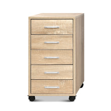 Load image into Gallery viewer, 5 Drawer Filing Cabinet Storage Drawers Wood Study Office School File Cupboard
