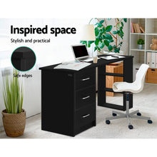 Load image into Gallery viewer, Artiss Office Computer Desk Student Study Table Workstation 3 Drawers 120cm Black

