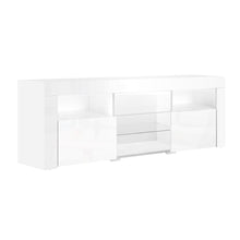 Load image into Gallery viewer, Artiss TV Cabinet Entertainment Unit Stand RGB LED Gloss Furniture 160cm White - Oceania Mart
