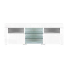 Load image into Gallery viewer, Artiss TV Cabinet Entertainment Unit Stand RGB LED Gloss Furniture 160cm White - Oceania Mart
