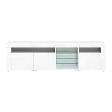 Load image into Gallery viewer, Artiss TV Cabinet Entertainment Unit Stand RGB LED Gloss 3 Doors 180cm White - Oceania Mart
