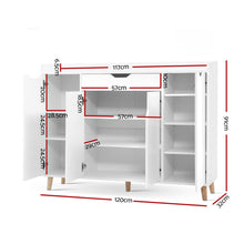 Load image into Gallery viewer, Shoe Cabinet Shoes Storage Rack 120cm Organiser White Drawer Cupboard
