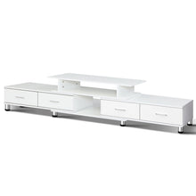 Load image into Gallery viewer, TV Cabinet Entertainment Unit Stand Wooden 160CM To 220CM Lowline Storage Drawers White
