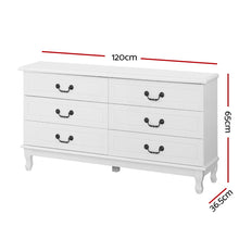 Load image into Gallery viewer, Chest of Drawers Dresser Table Lowboy Storage Cabinet White KUBI Bedroom
