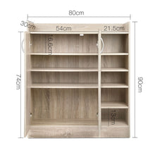 Load image into Gallery viewer, Artiss 2 Doors Shoe Cabinet Storage Cupboard - Wood - Oceania Mart
