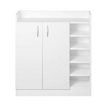 Load image into Gallery viewer, 2 Doors Shoe Cabinet Storage Cupboard - White
