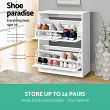 Load image into Gallery viewer, Artiss 2 Door Shoe Cabinet - White - Oceania Mart
