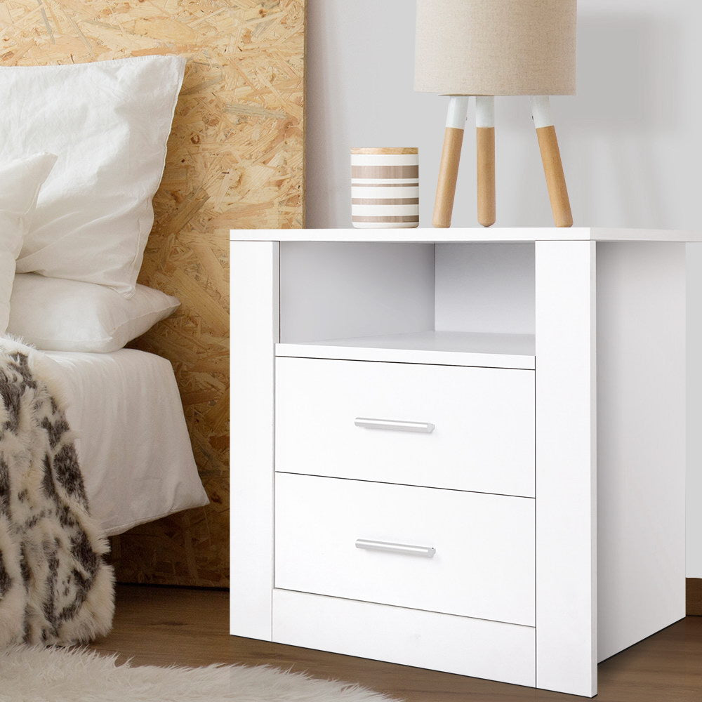 Bedside Tables Drawers Storage Cabinet Drawers Side Table White