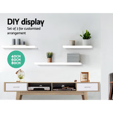Load image into Gallery viewer, Artiss 3 Piece Floating Wall Shelves - White - Oceania Mart
