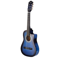Load image into Gallery viewer, Alpha 34&quot; Inch Guitar Classical Acoustic Cutaway Wooden Ideal Kids Gift Children 1/2 Size Blue - Oceania Mart
