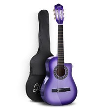 Load image into Gallery viewer, Alpha 34&quot; Inch Guitar Classical Acoustic Cutaway Wooden Ideal Kids Gift Children 1/2 Size Purple - Oceania Mart
