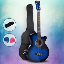 Load image into Gallery viewer, ALPHA 38 Inch Wooden Acoustic Guitar Blue - Oceania Mart
