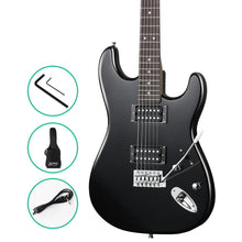 Load image into Gallery viewer, Alpha Electric Guitar Music String Instrument Rock Black Carry Bag Steel String - Oceania Mart
