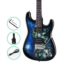 Load image into Gallery viewer, Alpha Electric Guitar Music String Instrument Rock Blue Carry Bag Steel String - Oceania Mart
