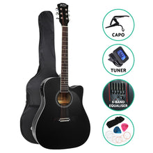 Load image into Gallery viewer, Alpha 41&quot; Inch Electric Acoustic Guitar Wooden Classical Full Size EQ Capo Black - Oceania Mart
