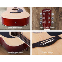 Load image into Gallery viewer, ALPHA 41 Inch Wooden Acoustic Guitar with Accessories set Natural Wood - Oceania Mart
