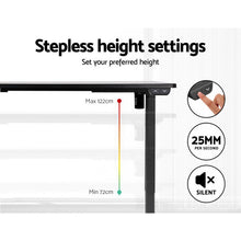 Load image into Gallery viewer, Artiss Standing Desk Sit Stand Up Riser Height Adjustable Motorised Electric Computer Laptop Table Black - Oceania Mart
