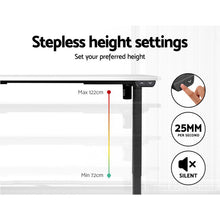 Load image into Gallery viewer, Artiss Standing Desk Motorised Electric Sit Stand Table Riser Computer Laptop Desks Black White - Oceania Mart
