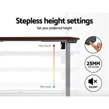 Load image into Gallery viewer, Artiss Standing Desk Sit Stand Table Height Adjustable Motorised Electric Grey Frame 120cm Walnut - Oceania Mart
