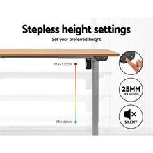 Load image into Gallery viewer, Artiss Standing Desk Sit Stand Table Height Adjustable Motorised Electric Frame Riser 120cm Desktop - Oceania Mart
