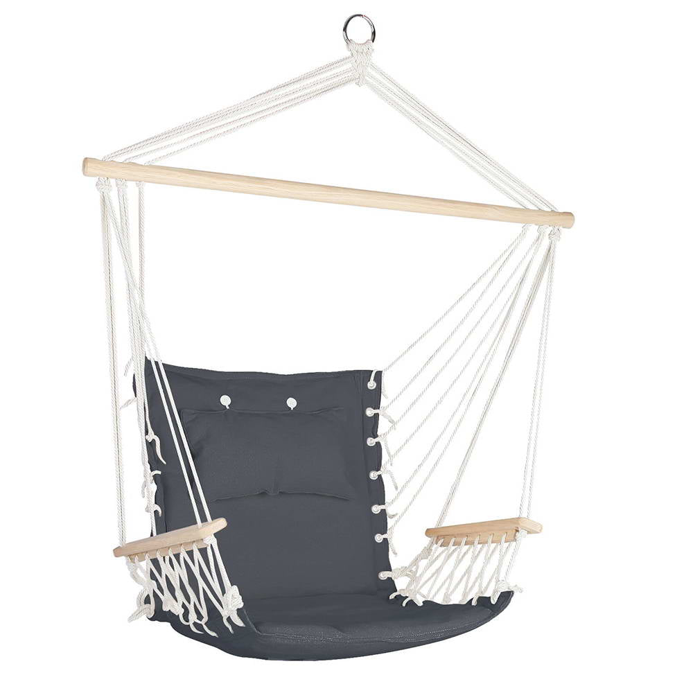 Gardeon Hammock Hanging Swing Chair - Grey - Oceania Mart