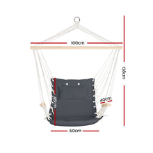 Load image into Gallery viewer, Gardeon Hammock Hanging Swing Chair - Grey - Oceania Mart
