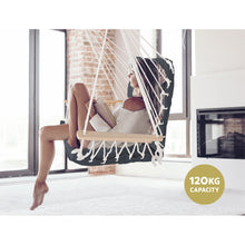 Load image into Gallery viewer, Gardeon Hammock Hanging Swing Chair - Grey - Oceania Mart
