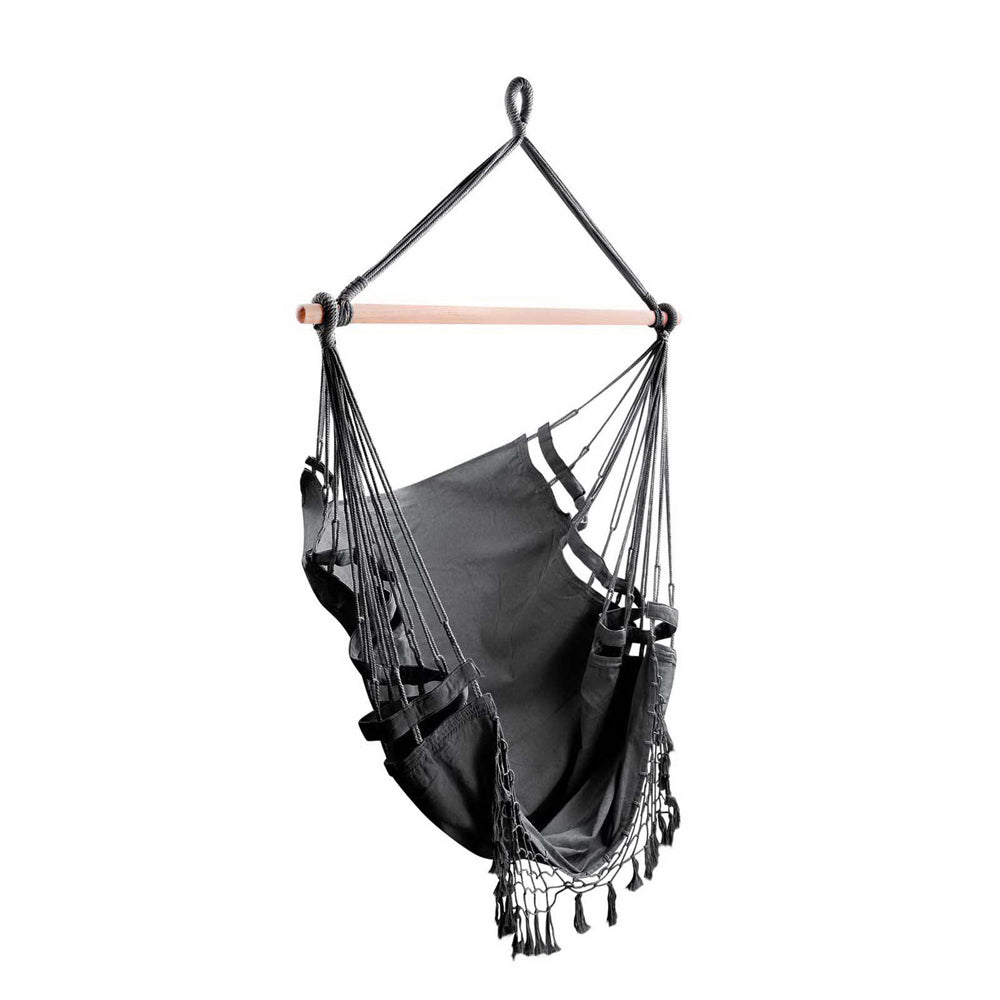 Gardeon Hammock Swing Chair - Grey - Oceania Mart