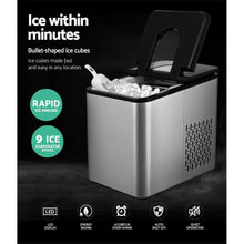 Load image into Gallery viewer, 2.2L Ice Maker 12KG Portable Ice Makers Cube Tray Bar Home Countertop Silver - Oceania Mart
