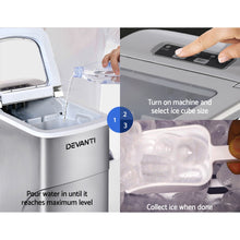 Load image into Gallery viewer, Devanti Portable Ice Cube Maker - Silver
