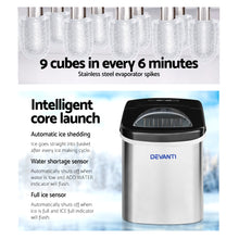 Load image into Gallery viewer, Devanti 2.4L Stainless Steel Portable Ice Cube Maker
