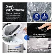 Load image into Gallery viewer, Devanti 2.4L Stainless Steel Portable Ice Cube Maker
