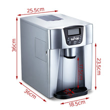 Load image into Gallery viewer, Devanti 2L Portable Ice Cuber Maker &amp; Water Dispenser - Silver
