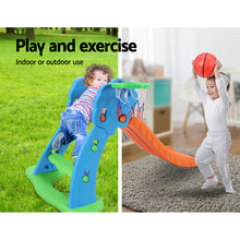Load image into Gallery viewer, Keezi Kids Slide with Basketball Hoop with Ladder Base Outdoor Indoor Playground Toddler Play
