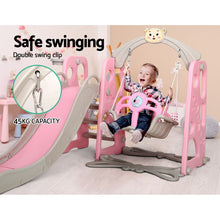 Load image into Gallery viewer, Keezi Kids Slide Swing Outdoor Slide Kids Playground Built-in Music Basketball
