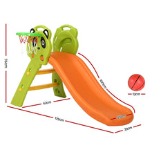 Load image into Gallery viewer, Keezi Kids Slide Basketball Hoop Activity Center Outdoor Toddler Play Set Orange
