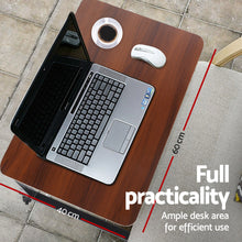 Load image into Gallery viewer, Laptop Table Desk Portable - Dark Wood
