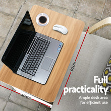 Load image into Gallery viewer, Laptop Table Desk Portable - Light Wood
