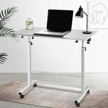Load image into Gallery viewer, Portable Mobile Laptop Desk Notebook Computer Height Adjustable Table Sit Stand Study Office Work White
