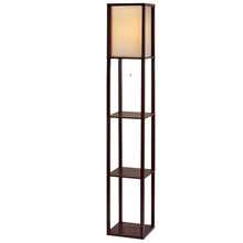Load image into Gallery viewer, Artiss Floor Lamp Vintage Reding Light Stand Wood Shelf Storage Organizer Home
