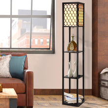Load image into Gallery viewer, Floor Lamp Storage Shelf LED Lamps Vintage Standing Reading Light Bedroom
