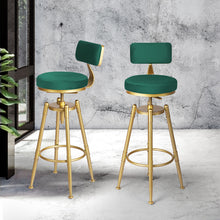 Load image into Gallery viewer, Levede 1x Bar Stools Kitchen Stool Chair Swivel Barstools Velvet Padded Seat
