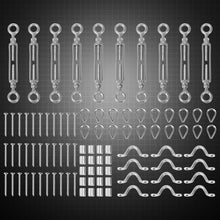 Load image into Gallery viewer, Traderight  Wire Rope DIY Balustrade Kit 10 Set Stainless Steel Grade316 Eye/Eye - Oceania Mart
