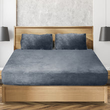 Load image into Gallery viewer, Bedding Set Ultrasoft Fitted Bed Sheet with Pillowcases Dark Grey King - Oceania Mart
