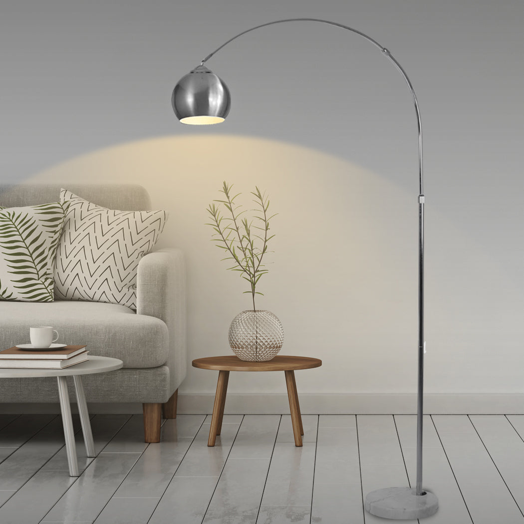 Modernw LED Floor Lamp Stand Reading Light Height Adjustable Indoor Marble Base