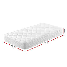 Load image into Gallery viewer, Giselle Bedding Baby Cot White Pocket Spring Mattress 13cm Thick
