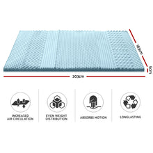 Load image into Gallery viewer, Giselle Bedding Cool Gel 7-zone Memory Foam Mattress Topper w/Bamboo Cover 5cm - King
