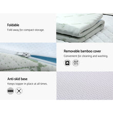 Load image into Gallery viewer, Giselle Bedding Cool Gel 7-zone Memory Foam Mattress Topper w/Bamboo Cover 8cm - King
