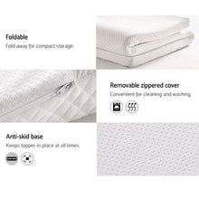 Load image into Gallery viewer, Giselle Bedding Memory Foam Mattress Topper w/Cover 8cm - King
